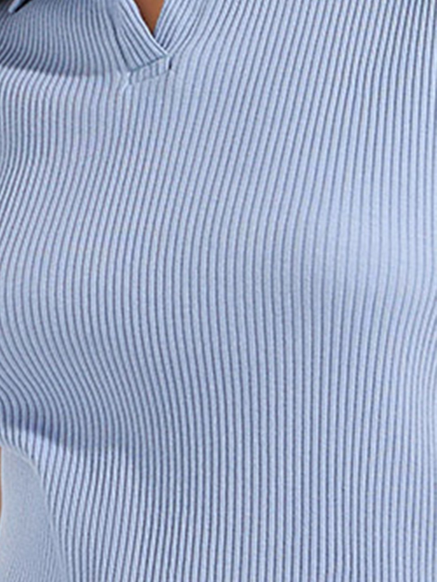 Styli Blue Cotton Regular Fit Polo T-Shirt