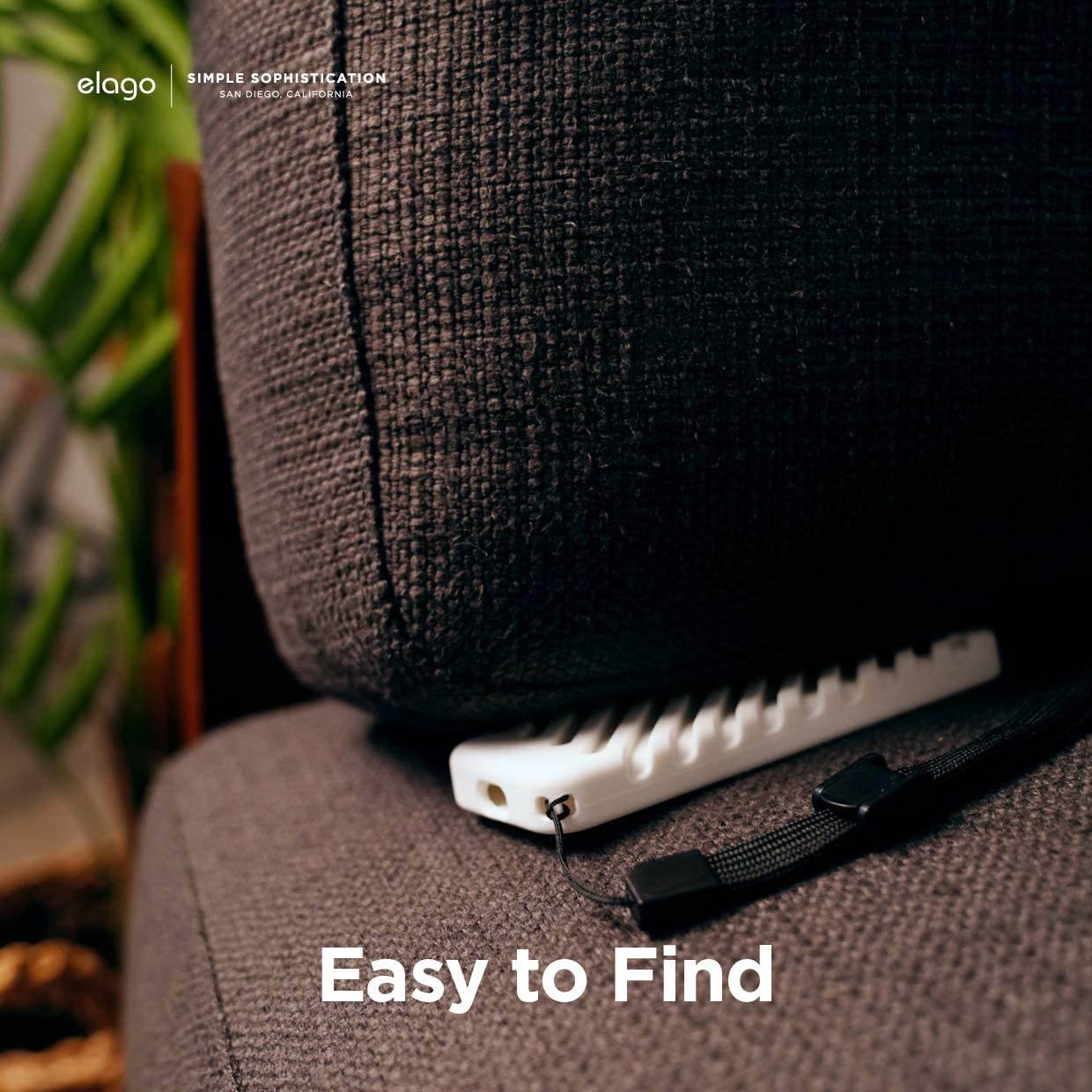 elago R3 Protective Case Compatible with Apple TV Siri Remote 1st Generation (White) - Extra Protection, Durable Silicone, Lanyard Included, Full Access