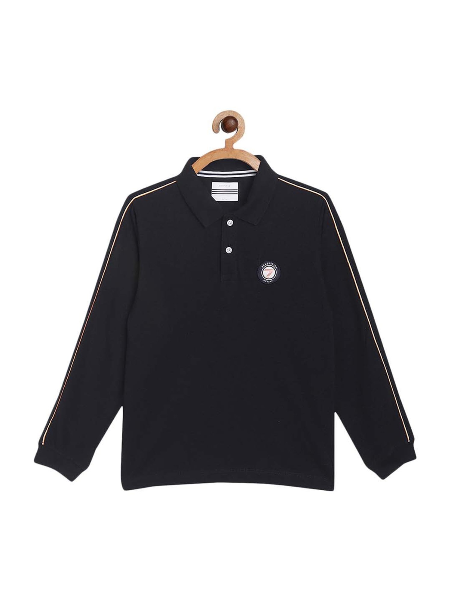 Octave Kids Navy Cotton Polo T-Shirt