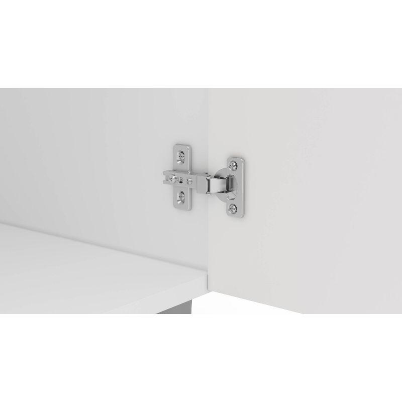 58.89" Beverly 4 Shelf Storage Cabinet White - Chique