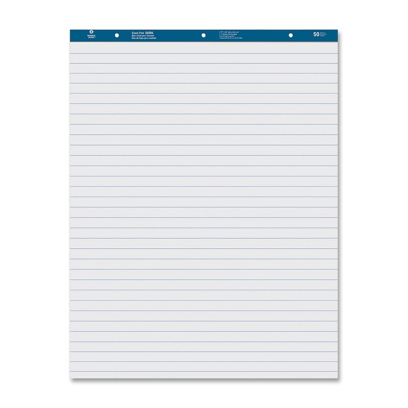 Ampad Flip Charts 1" Ruled 27 x 34 White 50 Sheets 2/Pack 24034
