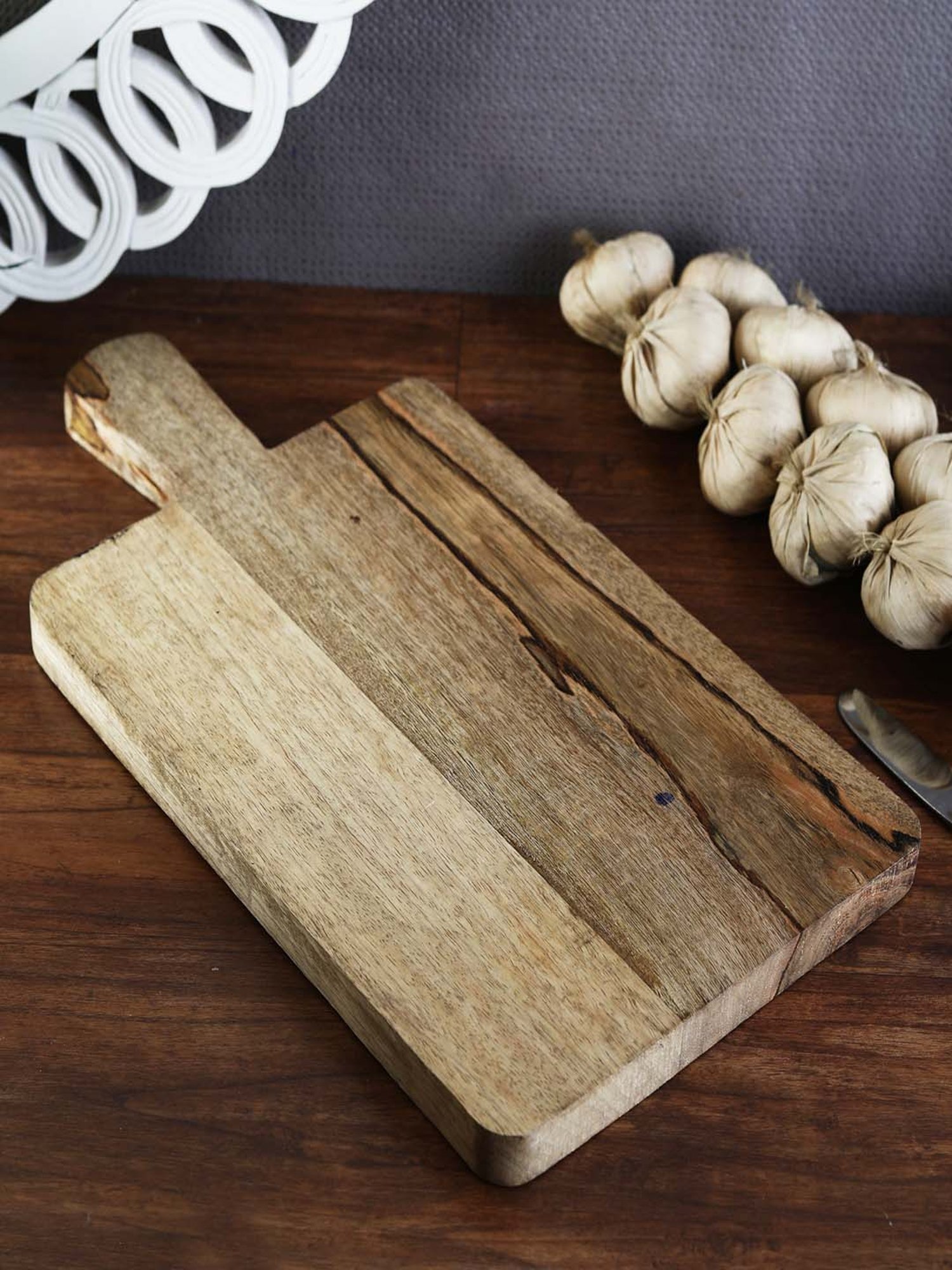 Crayton Natural Beige Mango Wood Chopping Board - Set of 1