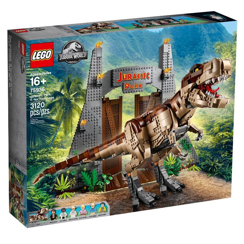 LEGO Jurassic World Jurassic Park: T. rex Rampage Building Kit 75936