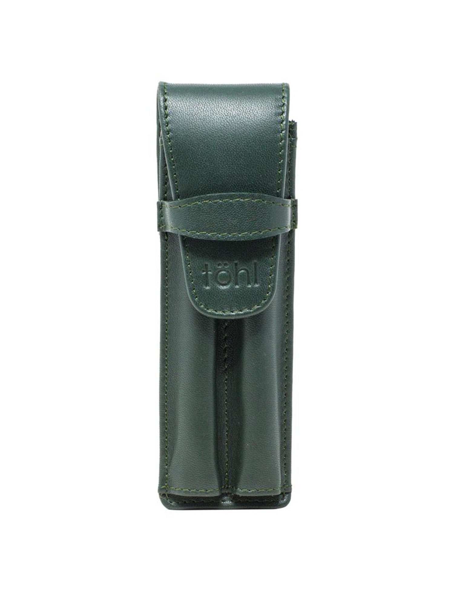 Tohl Halle Green Casual Leather Bi-Fold Wallet, Keychain & Pen Holder Set for Men