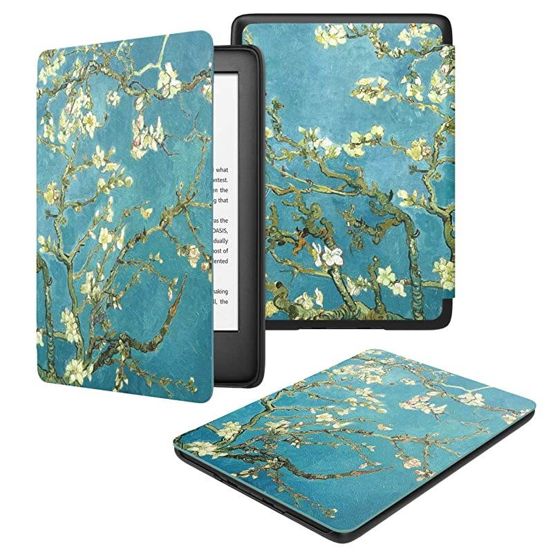 Case Compatible with AllNew K i n d l e 10th Generation 2019 Releases Light Thin Shell Tablet Screen Protector Smart Cover and Case with Auto SleepWake for EReader 2019 Almond Blossom