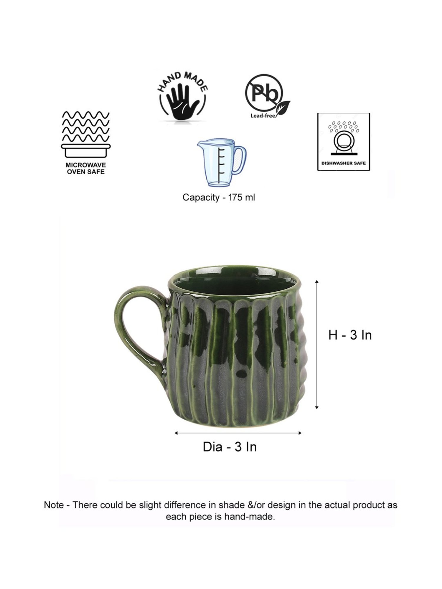 Cello White Opalware Cup (0.18 L) - Set of 6