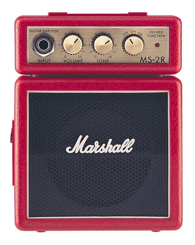 Marshall MS2 Mini Guitar Amplifier Half Stack Red