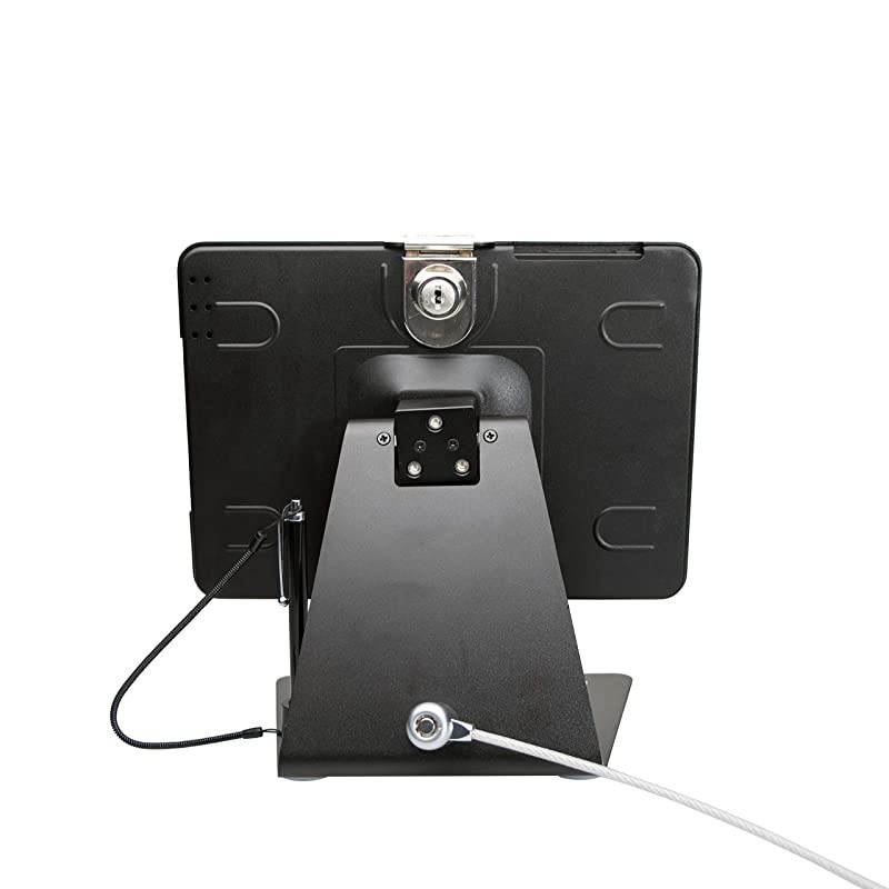 Desktop Anti-Theft iPad Stand for iPad Air iPad Pro 9 7 iPad Gen 6 (2018) iPad Gen 5 (2017) iPad (Gen 2-4) Compatible with Headphone Jack Credit Card Readers & More, Black