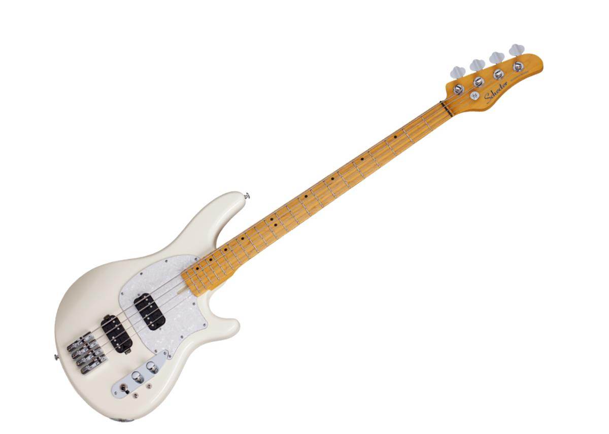 Schecter CV-4 Bass Electric Guitar, Maple Fretboard, Ivory #2492