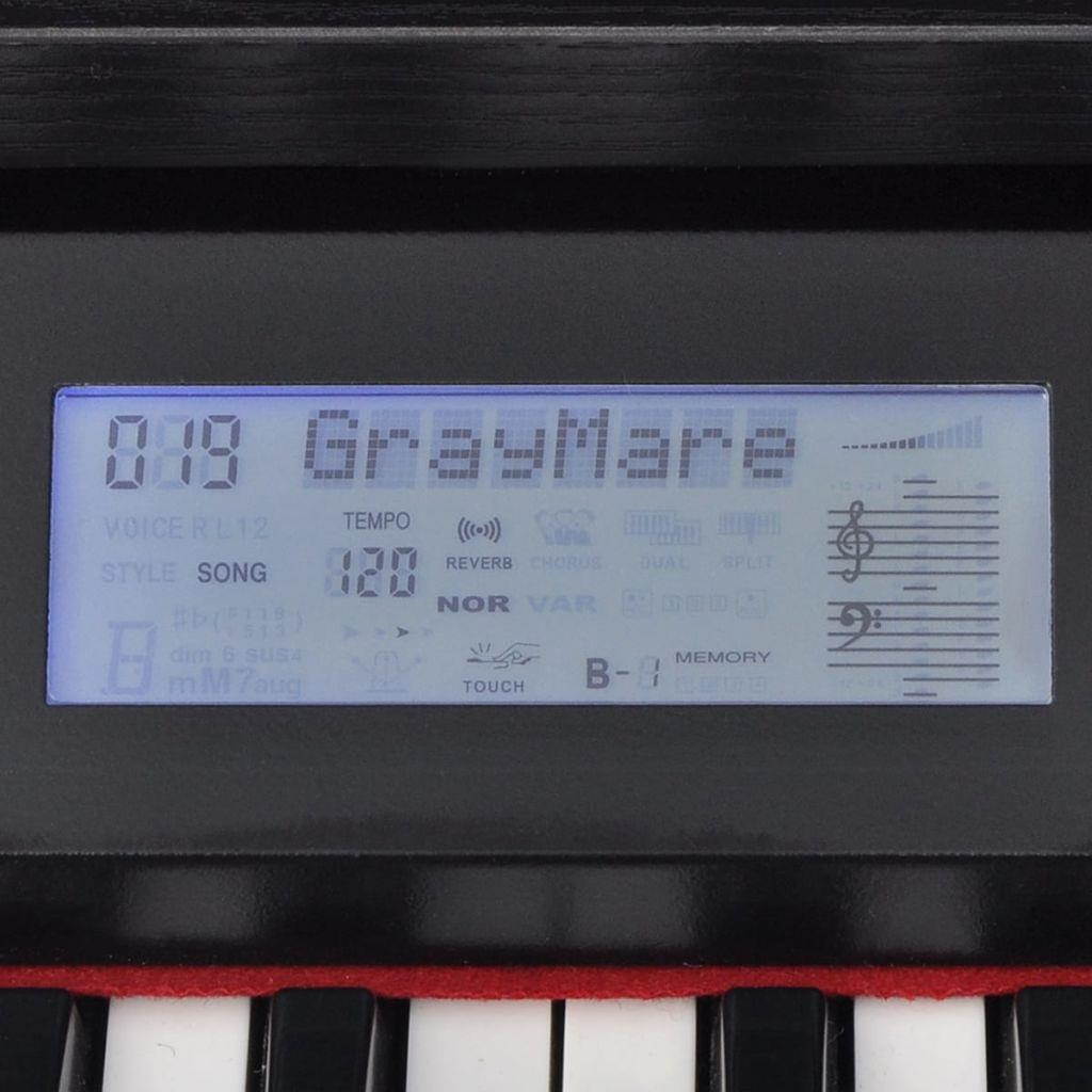 vidaXL 88-key Digital Piano with Pedals Black Melamine Board
