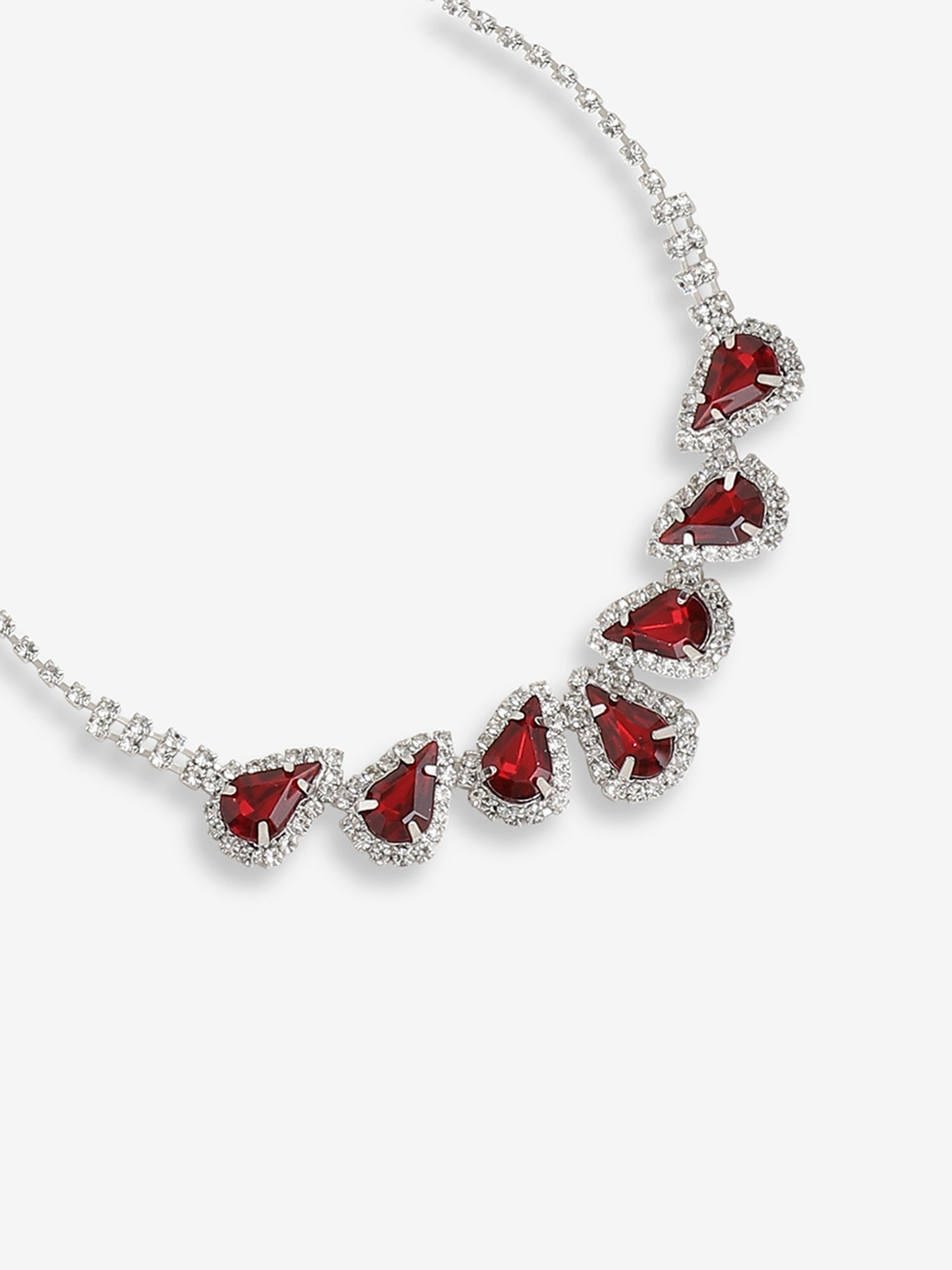 Sri Jagdamba Pearls White Alloy Classic Necklace & Earring Set