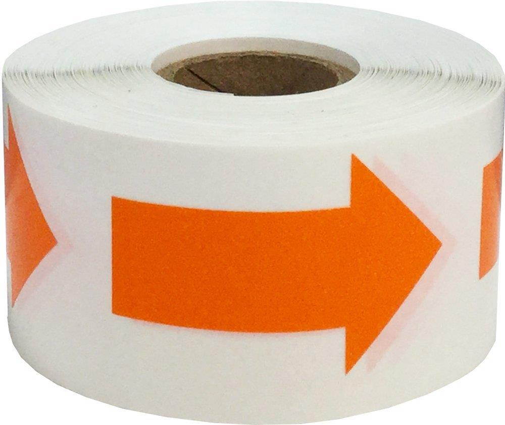 Color Coding Arrow Labels Hot Orange For Organizing Inventory 2 x 1 Inch 500 Total Adhesive Stickers