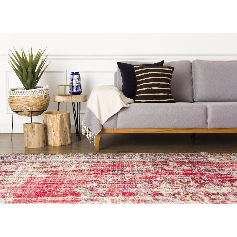 6'4"x9'8" Vintage One-of-a-Kind Ritienne Rug Red - Revival Rugs