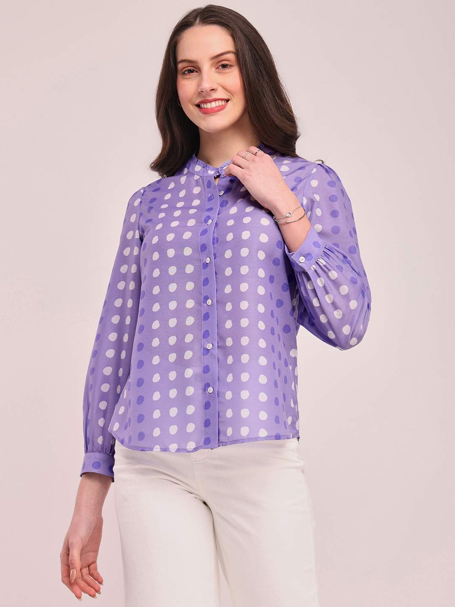 Pink Fort Purple Polka Dots Shirt