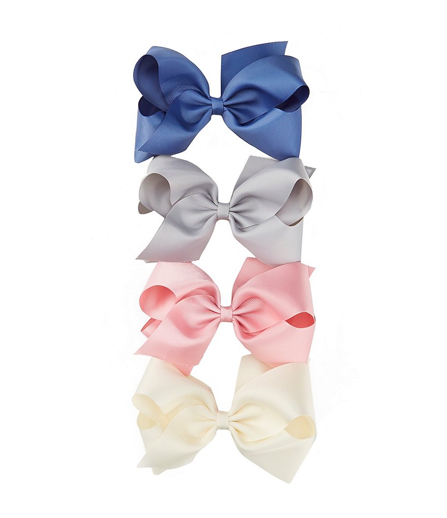 Edgehill Collection Little Girls Sparkle Satin Bow Wrap Headband