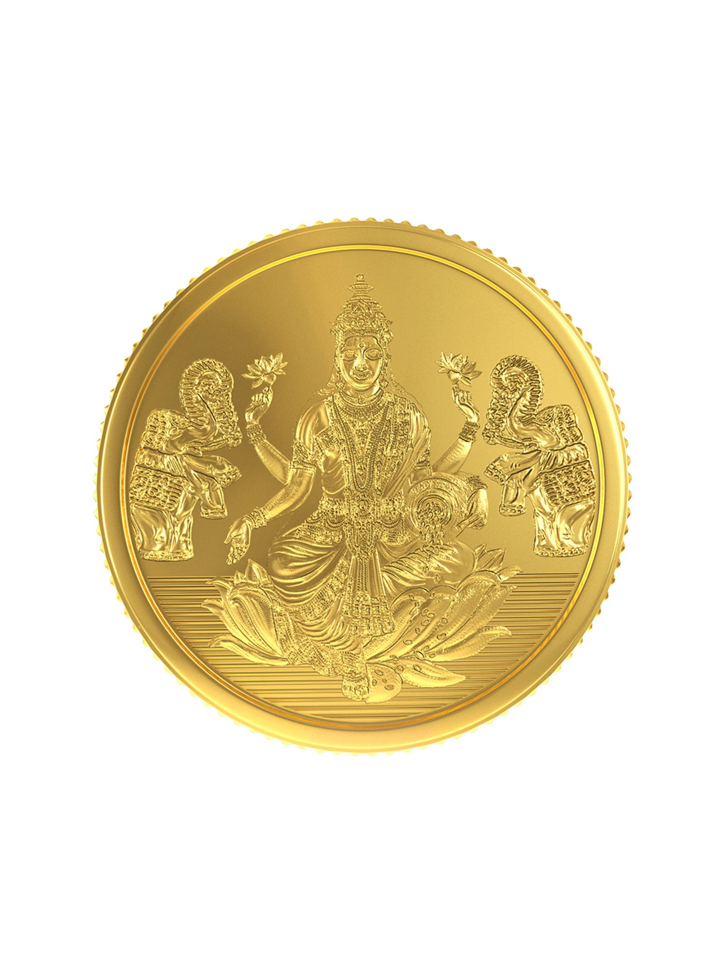 P.C. Chandra Jewellers Pooja Kalash-Inscribed 24k (999) 0.05gm Yellow Gold Foil Coin