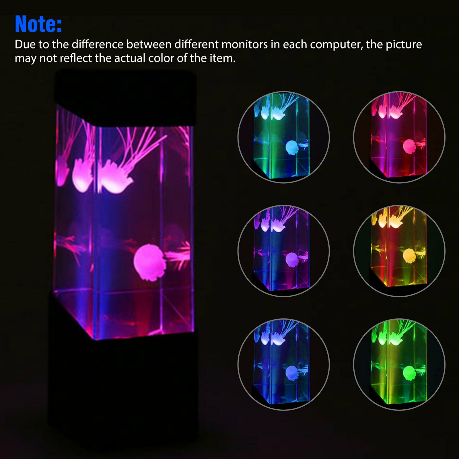 Jellyfish LED Lighting Fish Tank Mood Lamp Night Light Colorful Change