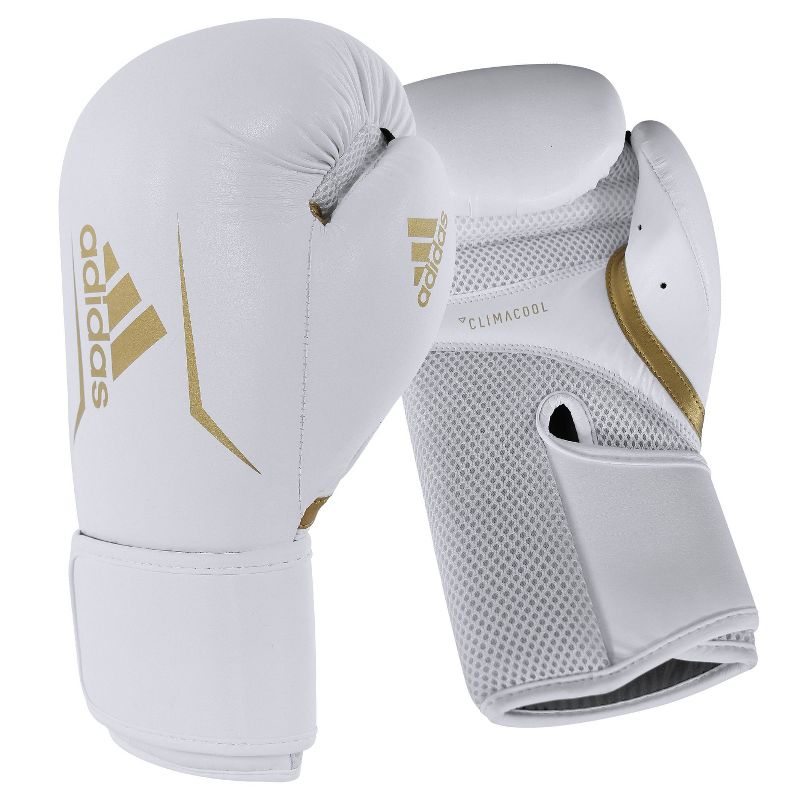 Adidas Speed 100 16oz Fitness and Training Gloves - White/Gold