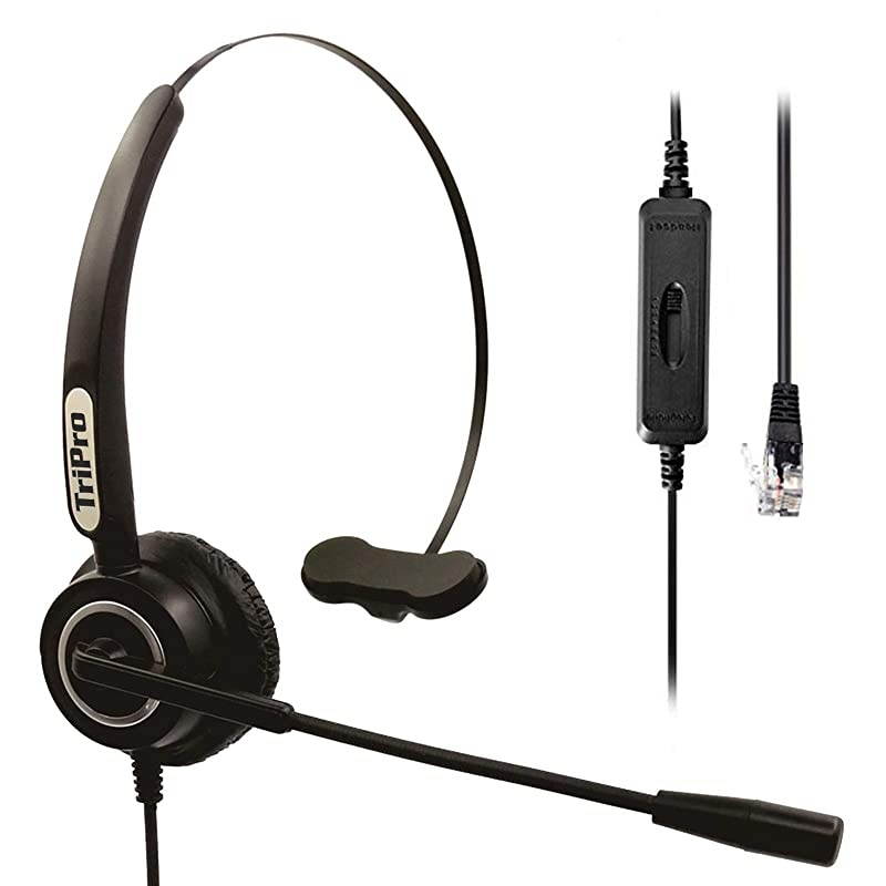 4 Pin RJ9 Telephone Headset for Landline Desk Phones (H510-RJ)