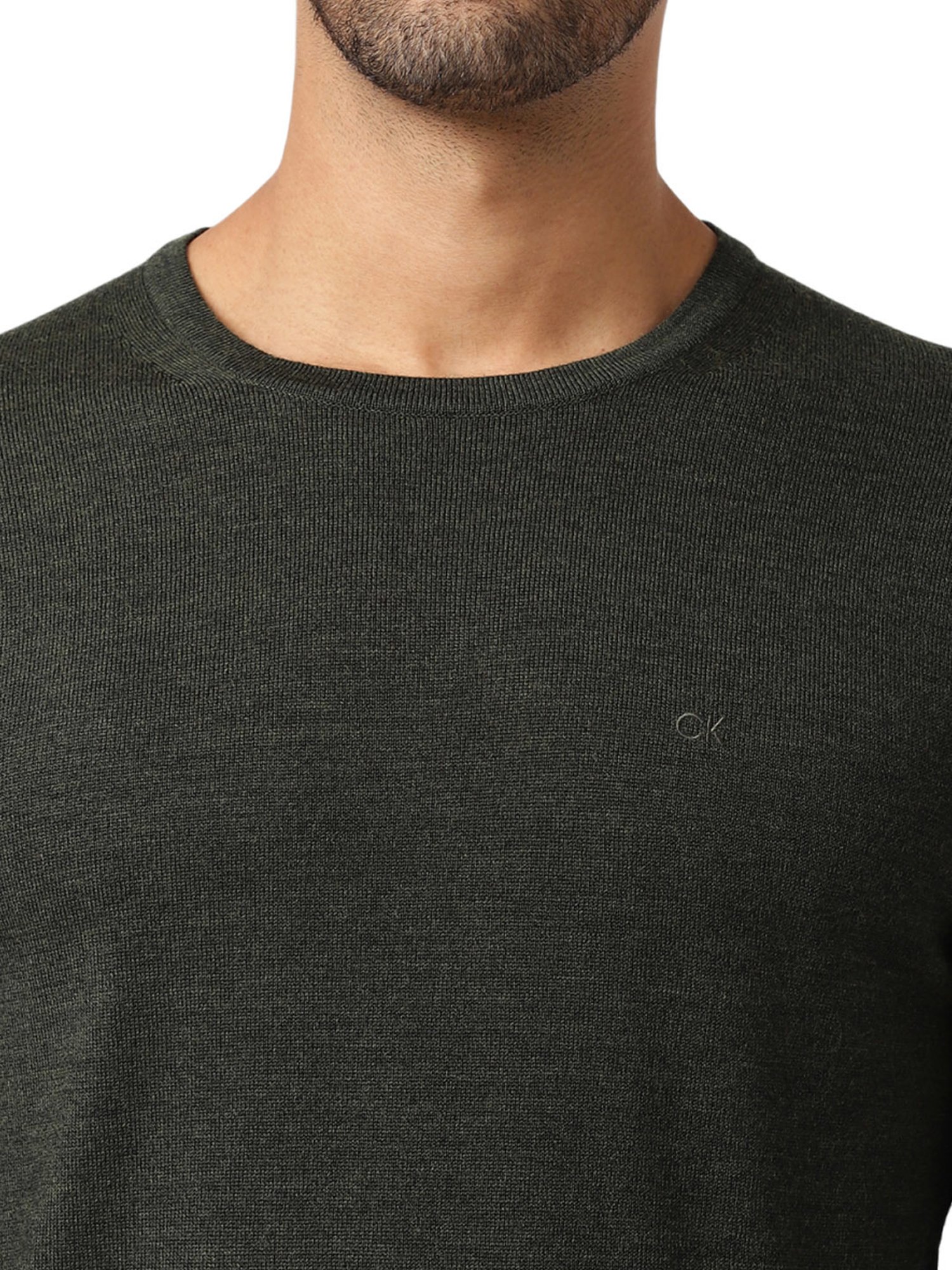 Calvin Klein Jeans Dark Olive Regular Fit Sweater