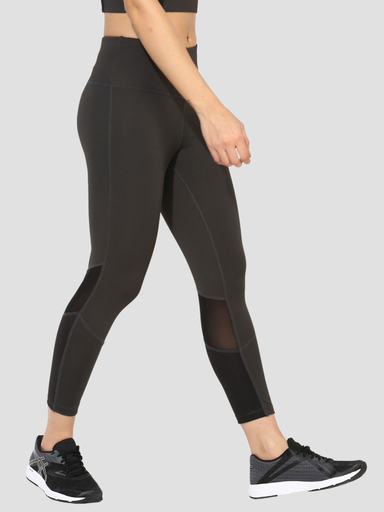 SILVERTRAQ Dark Grey Logo Print Leggings