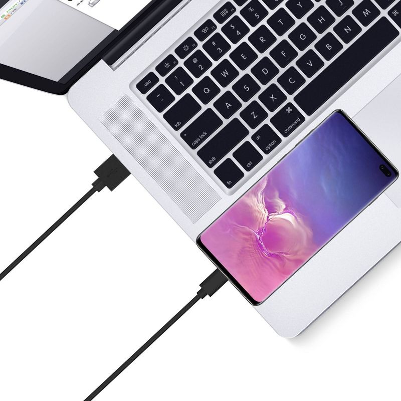 Just Wireless 4ft TPU Type-C to USB-A Cable - Black