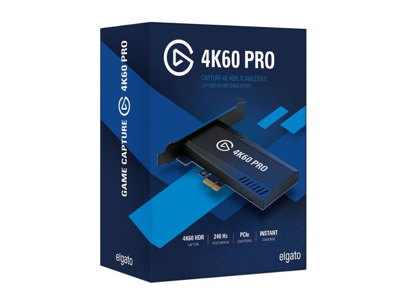 Elgato Game Capture 4K60 Pro MK.2 - 4K60 HDR10 Capture and Passthrough, PCIe Capture Card, Superior Low Latency Technology