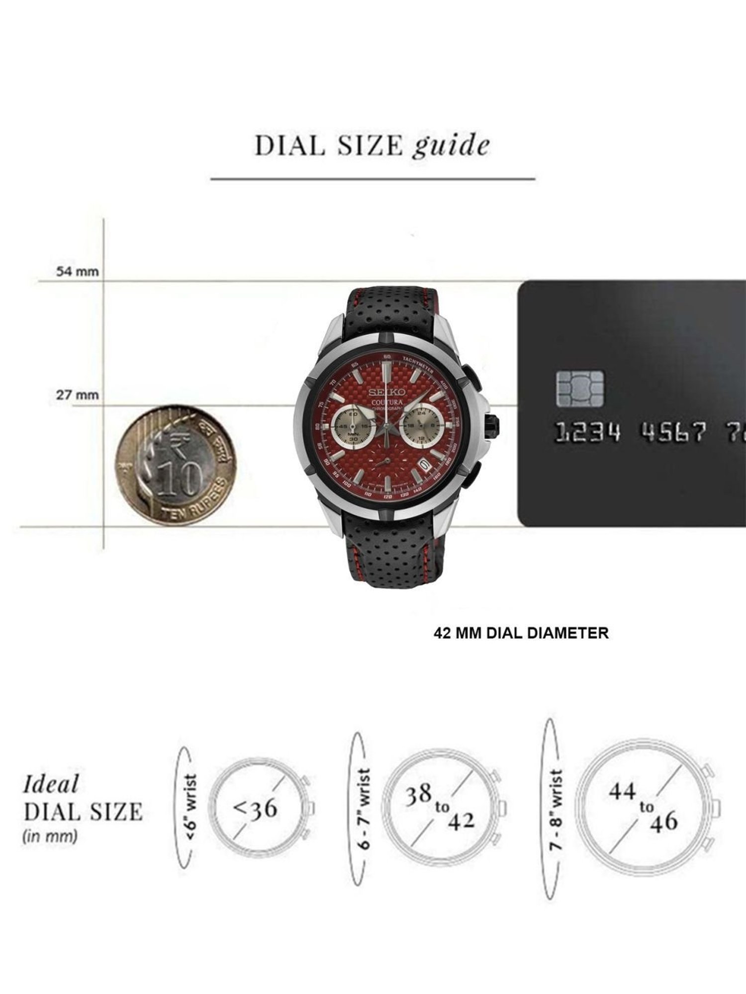 Seiko SSB435P9 Coutura Chronograph Watch for Men