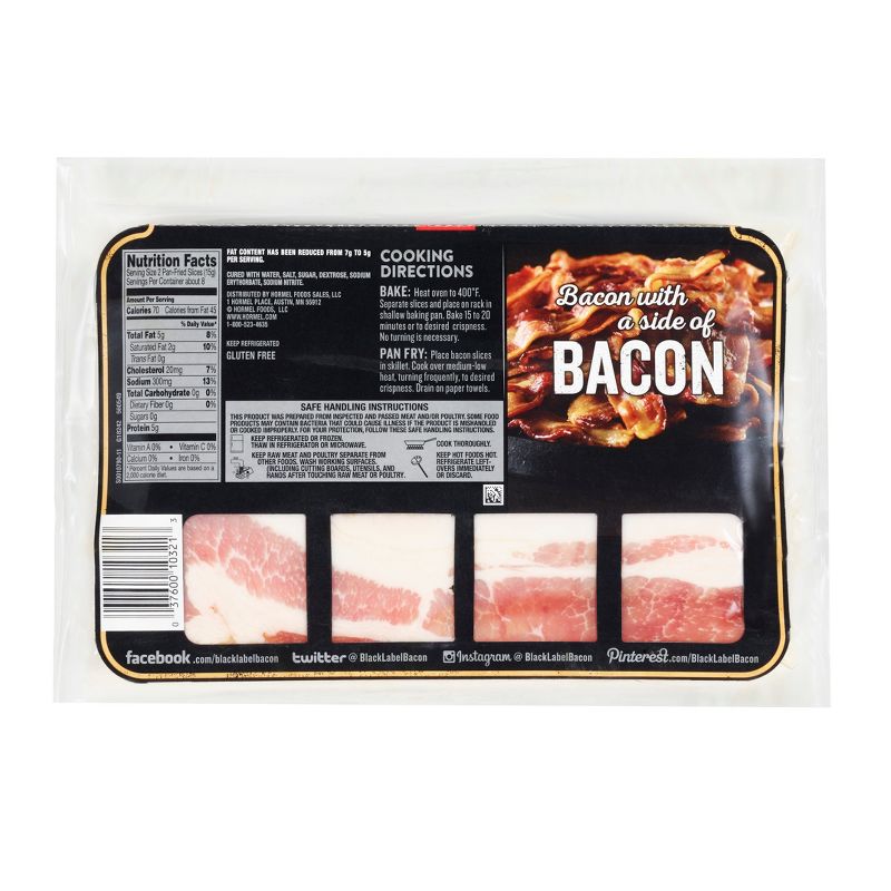 Hormel Black Label Classic Country Style Thick Cut Bacon - 12oz