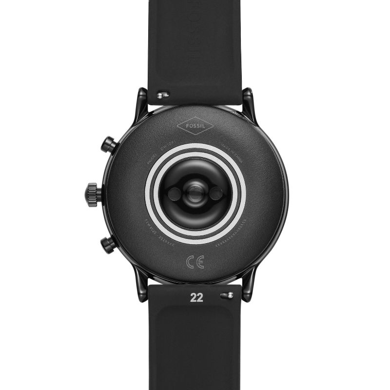 Fossil Gen 5 Smartwatch Carlyle HR 44mm - Black with Black Silicone