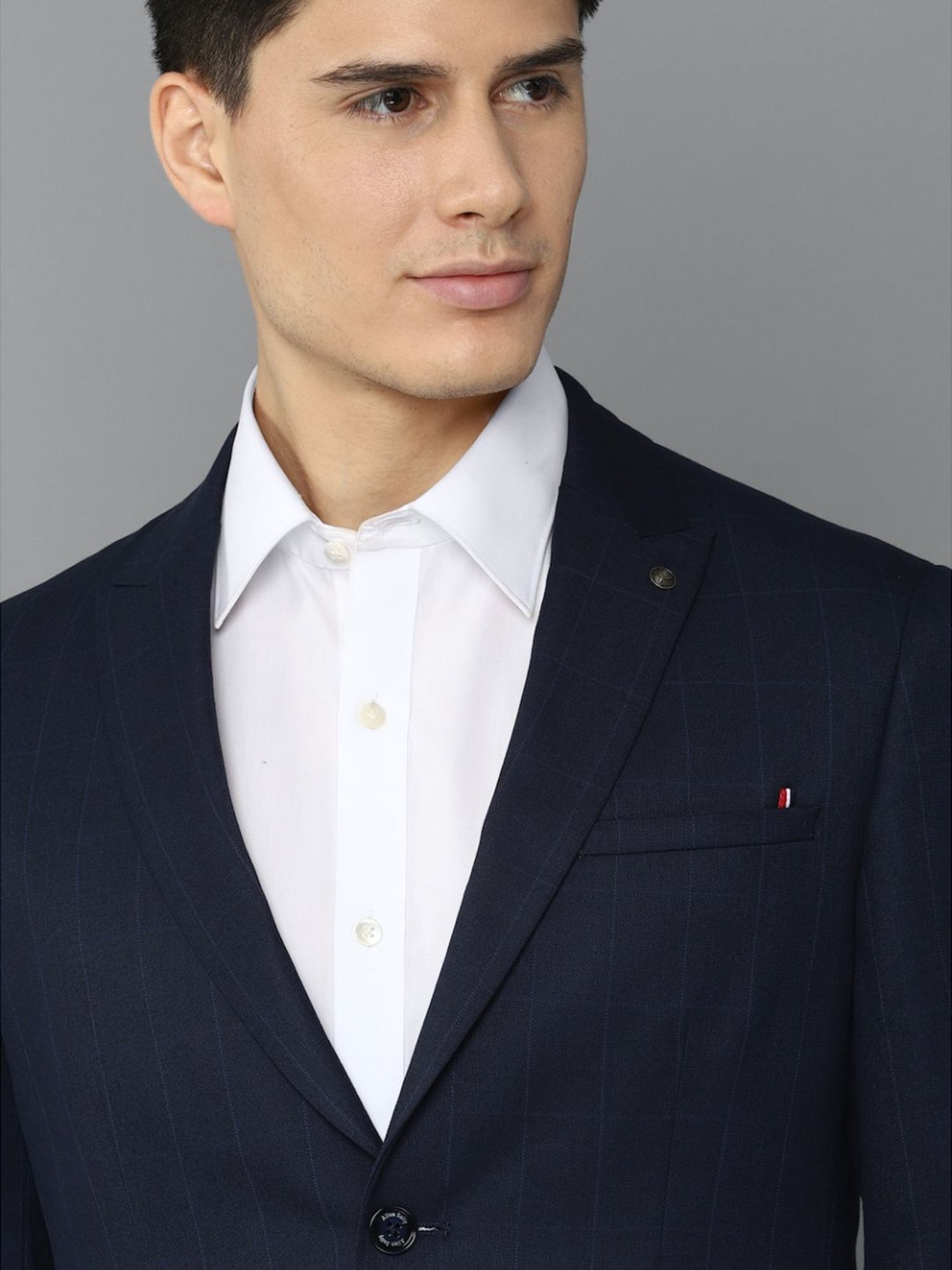 Louis Philippe Light Blue Regular Fit Blazer