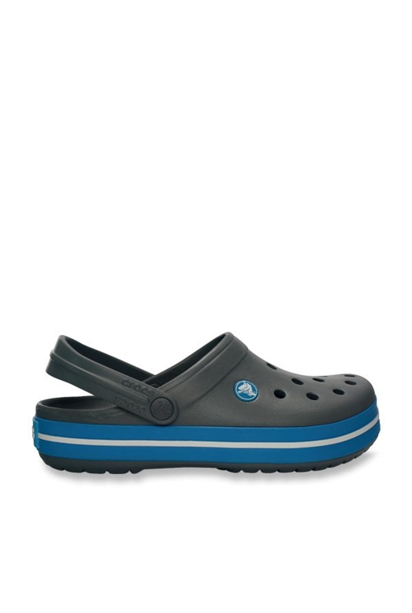 Crocs Unisex Crocband Dark Grey Back Strap Clogs