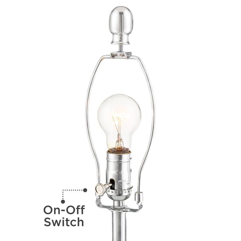 360 Lighting Sergio Chrome Blue Softback Shade USB Accent Table Lamps