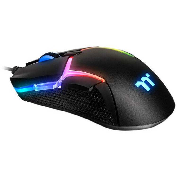 thermaltake level 20 rgb gaming mouse (gmo-lvt-wdoobk-01), black