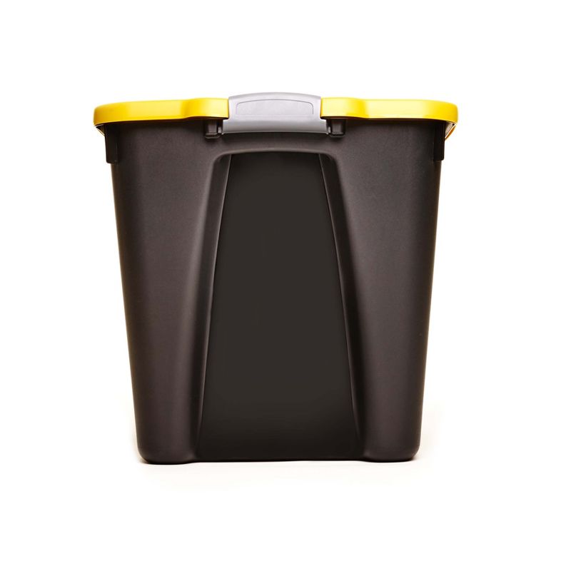 Durabilt22 Gal Storage Totes Set of 4 - Black/Yellow