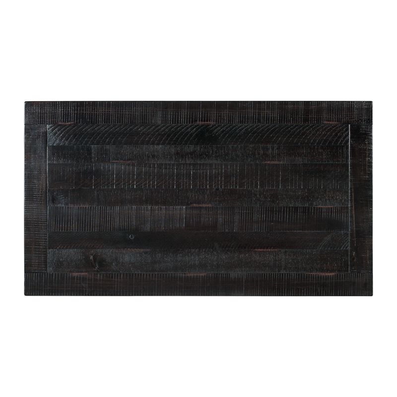 Rustic Solid Wood 2 Drawer Coffee Table Antique Black - Martin Svensson Home