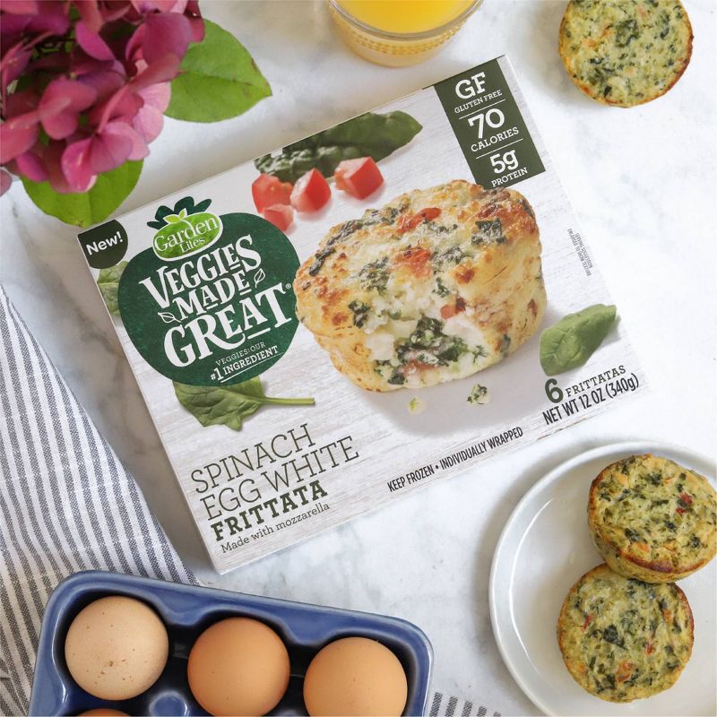 Garden Lites Veggies Made Great Frozen Spinach Egg White Frittata - 12oz/6ct