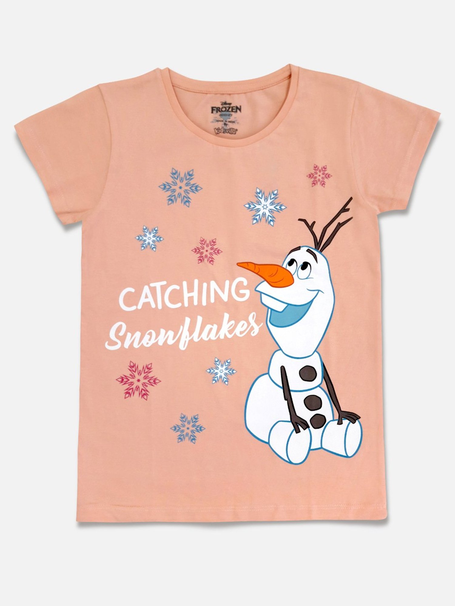 Kidsville Green Cotton Printed T-Shirt