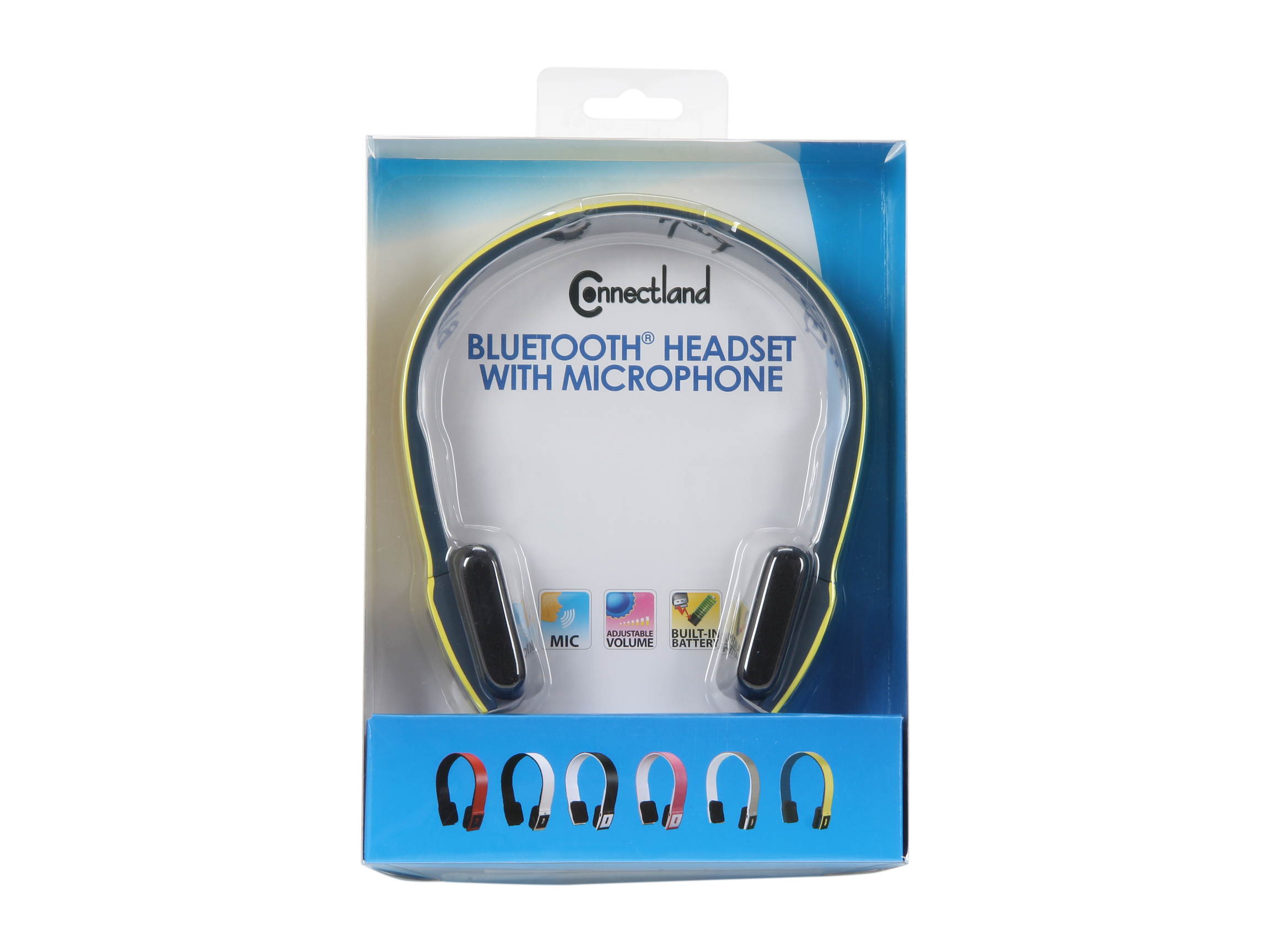 Syba Black/Yellow CL-AUD23038 Binaural Bluetooth v2.1 EDR Stereo Headset with Microphone - Yellow/Black