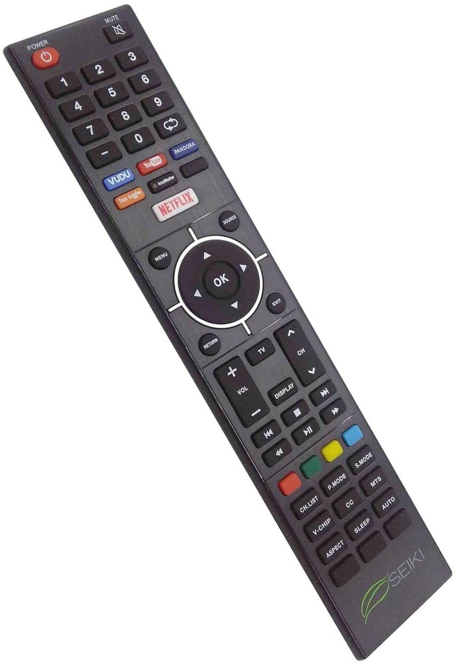 New SEIKI Smart TV Remote Control for Seiki SE32HY19T Smart tv Remote with Netflix VUDU YouTube Pandora Keys