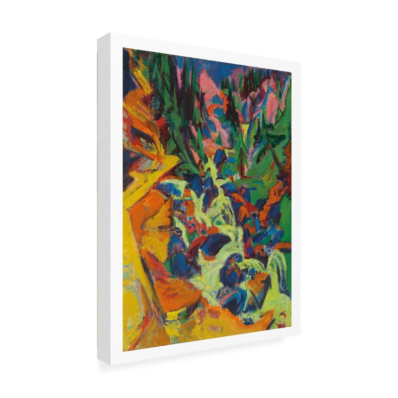 24" x 32" Ernst Ludwig Kirchner 'The Waterfall' Unframed Wall Canvas - Trademark Fine Art