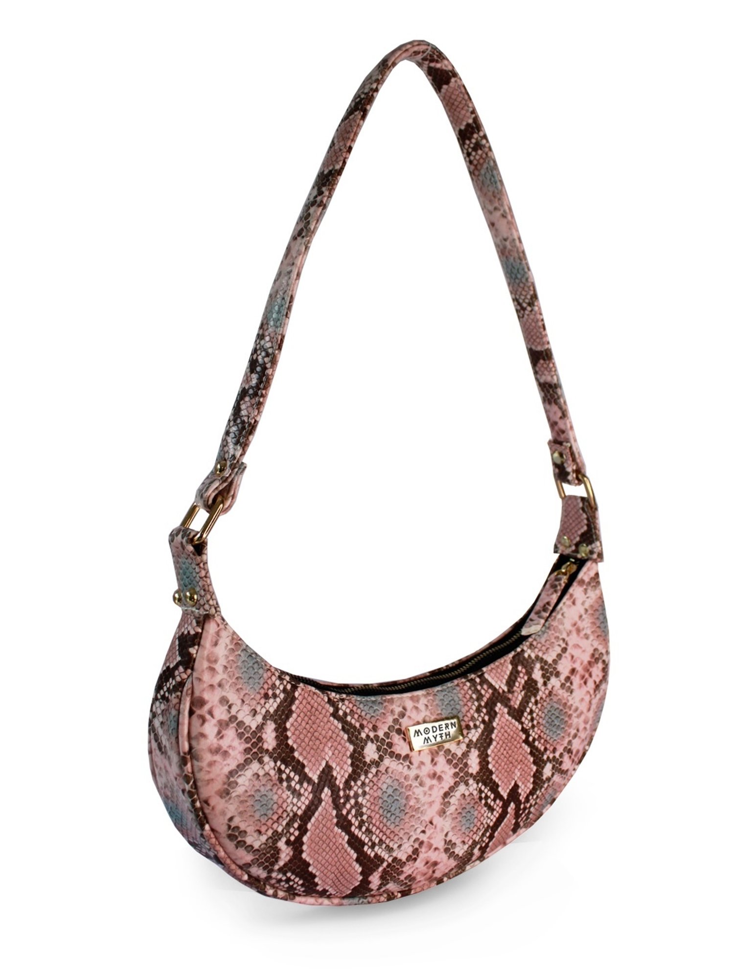 Modern Myth Pink Animal Effect Medium Hobo Bag