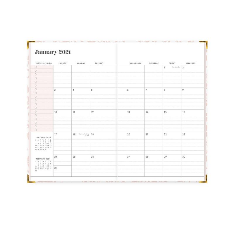 2021 The Everygirl Planner 5" x 8" Hard Cover Weekly/Monthly Bookbound Sadie - Blue Sky