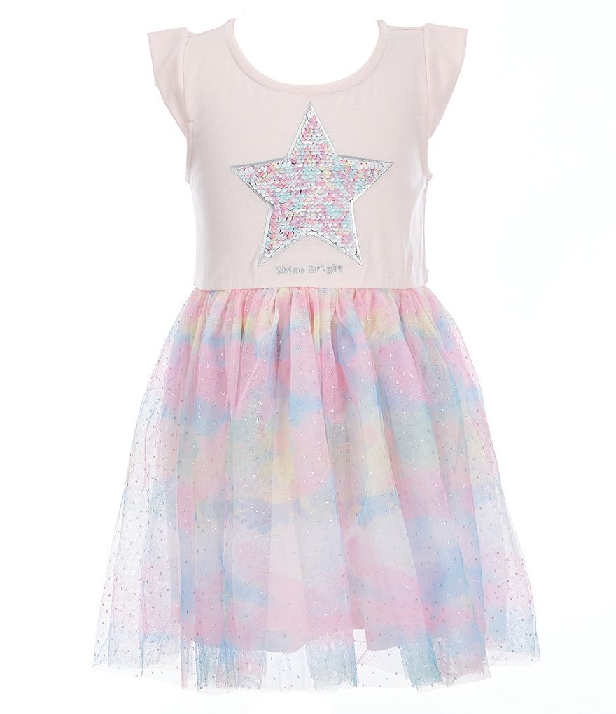 Zunie Little Girls 2T-6X Unicorn Rainbow Tutu Dress