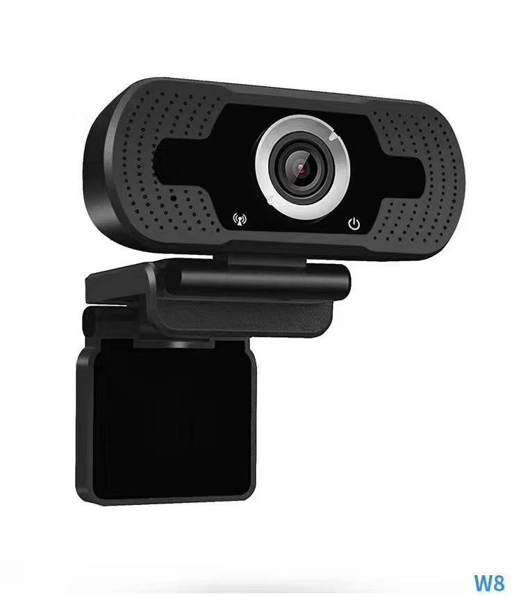Webcam 1080P Computer Camera with Privacy Cover USB Connection Built-in Noise-reduction Microphone for Live Video