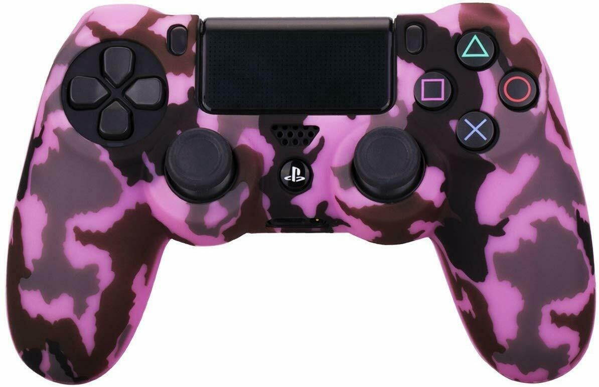 Camo Silicone Rubber Skin Case Gel Cover Grip for Playston 4 PS4 Controller
