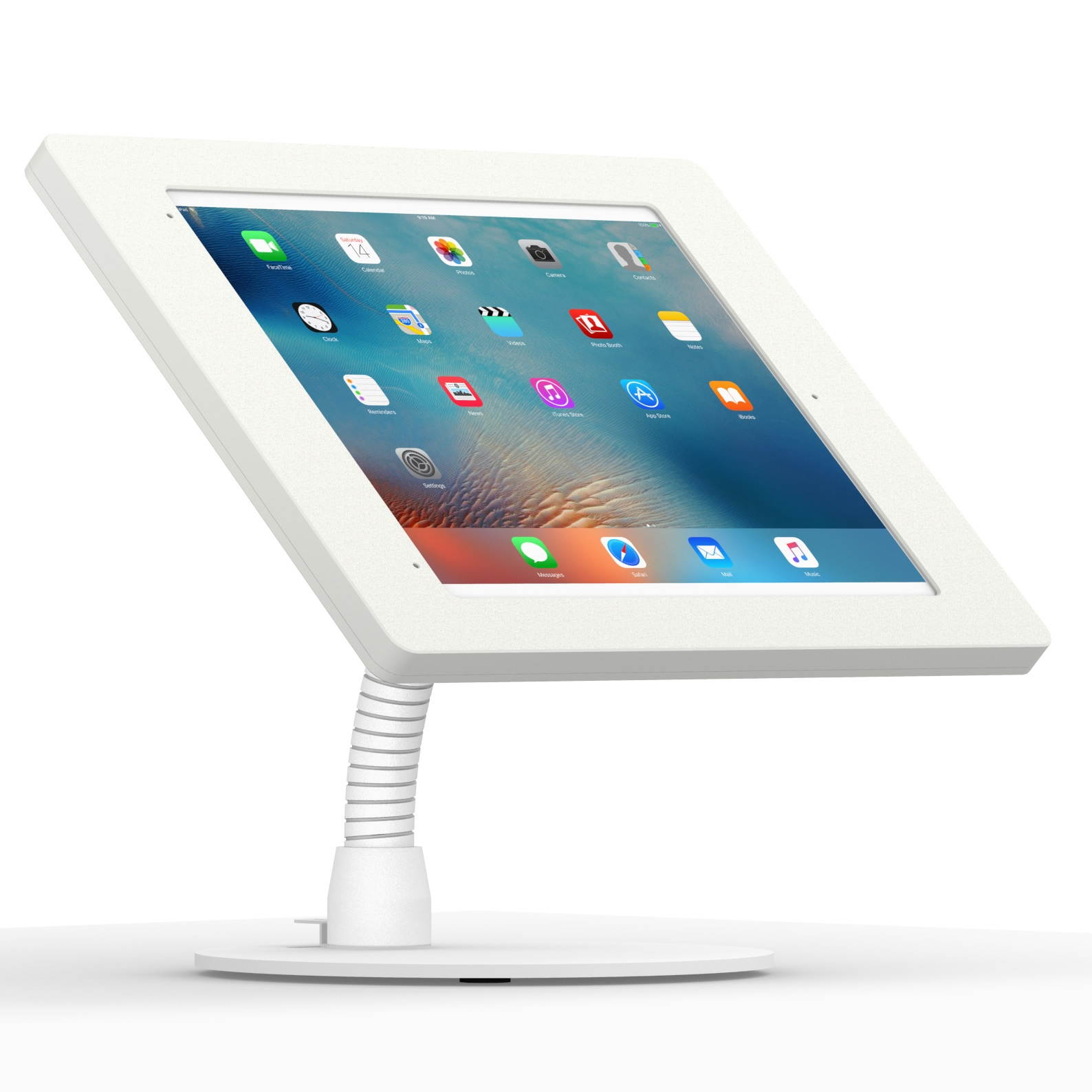 VidaMount White Home Button Covered Enclosure and Portable Flexible Stand [Bundle] compatible with iPad Pro 12.9" (1st/2nd Gen)