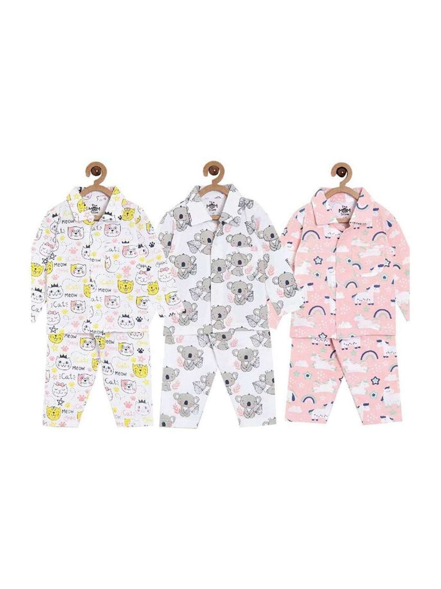 The Mom Store Boys Multicolor Cotton Printed Full Sleeves Shirt Set