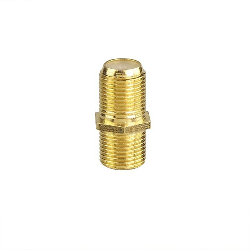 Gold Plated FType Coaxial RG6 ConnectorCable Extension Adapter Connects Two Coaxial Video Cables Support Comcast