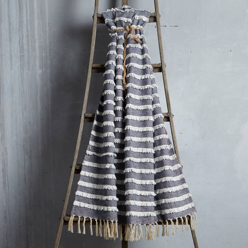 50"x60" Throw Blanket Navy/Natural - Patina Vie